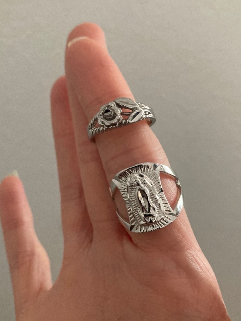Vanessa Mooney SZ6 Ring SET Silver Stackable layering cocktail Rings Silver